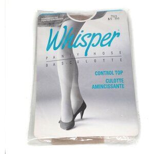 Vintage 90s WHISPER Control Top Pantyhose Nylons Linen Queen 1 Pair1991 Canada
